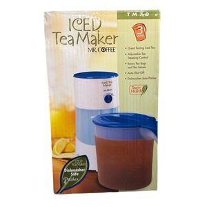 Mr. Coffee 3 Quart Iced Tea Maker TM70 Dishwasher Safe Pitcher With Box